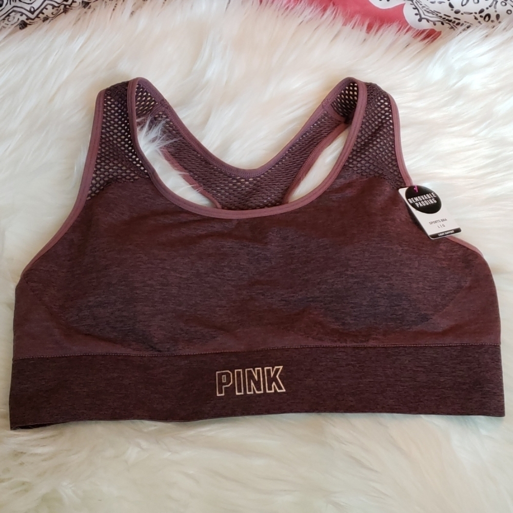 Seamless lightly lined Sports Bra Pink